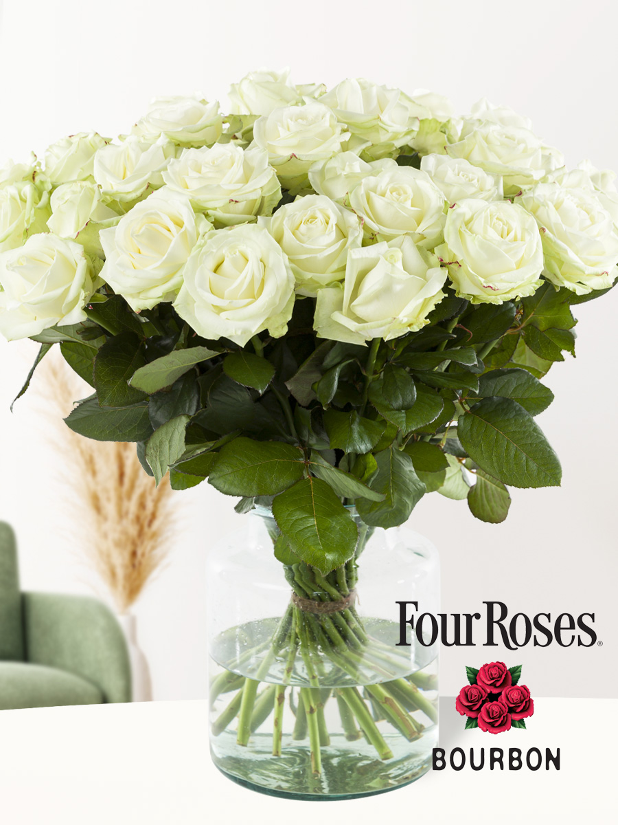 20 witte rozen - Avalanche