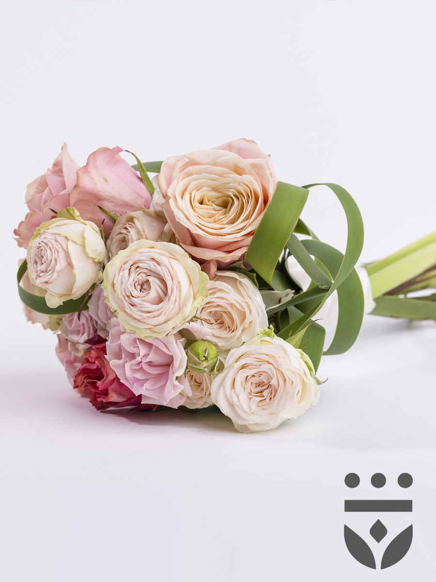 Bruidsmeisje boeket pastel plus - Goud afbeelding