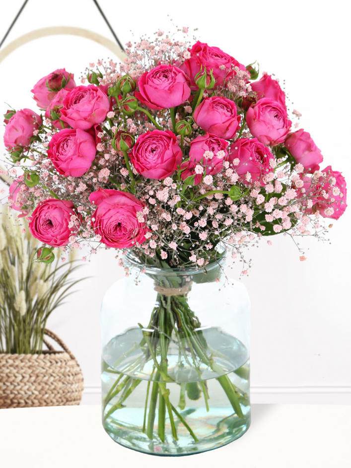 Surprose - Boeket roze trosrozen