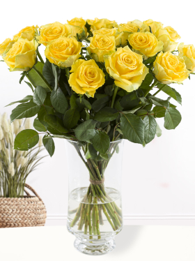 20 gele rozen