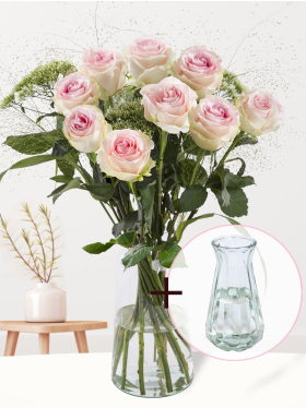 Geboorteboeket roze