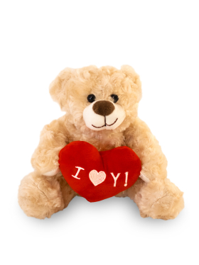 Teddybeer lichtbruin - I love you