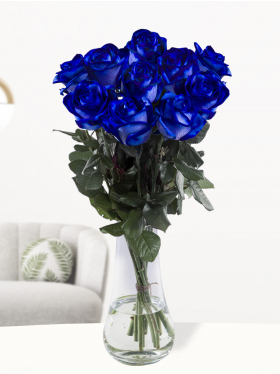 10 blauwe rozen