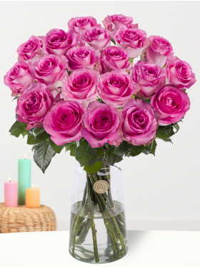 20 roze rozen