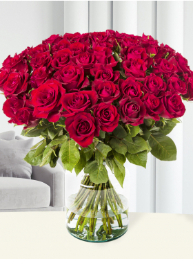 50 red roses