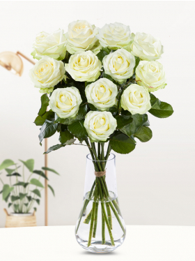 12 witte rozen - Avalanche