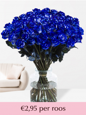 100 t/m 500 blauwe rozen