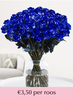 100 t/m 500 blauwe rozen
