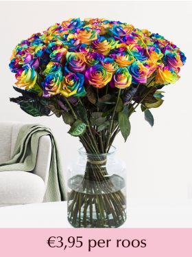 50 t/m 99 regenboog rozen