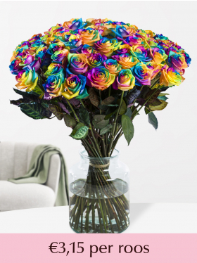 50 t/m 99 regenboog rozen