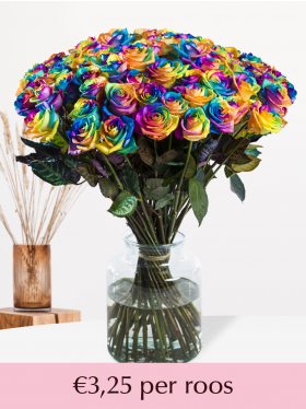 50 t/m 99 regenboog rozen