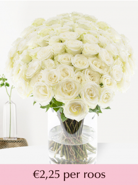10 t/m 99 witte rozen - Snowstorm