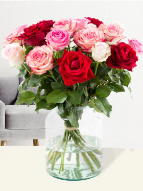 Rozenboeket roze-rood