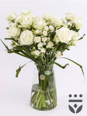 Wit centerpiece - Goud | Large