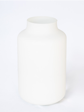 Witte glasvaas Vanessa