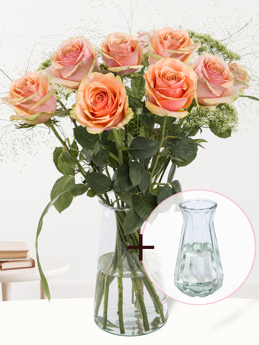 Geboorteboeket baby + gratis glasvaas Evita afbeelding