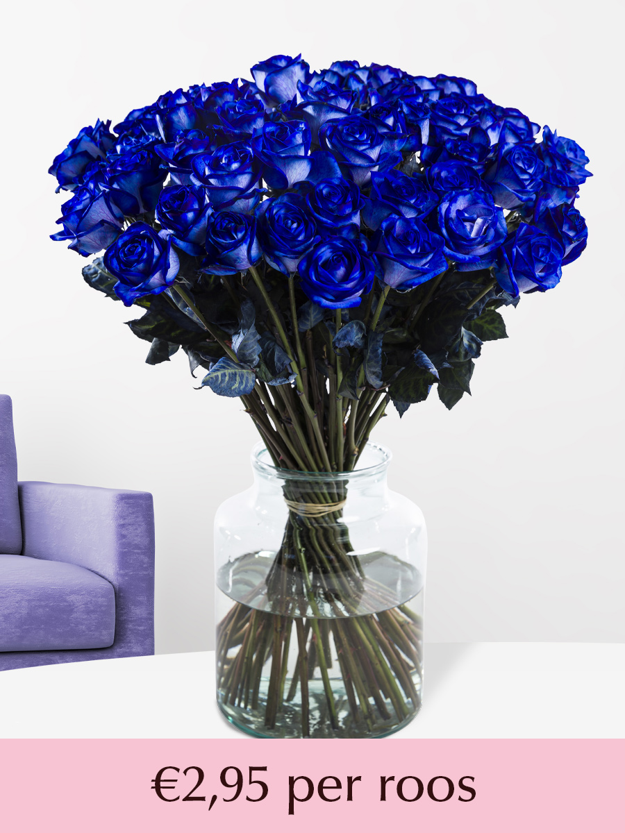 Blauwe rozen - Kies je aantal - 10 t/m 49 rozen