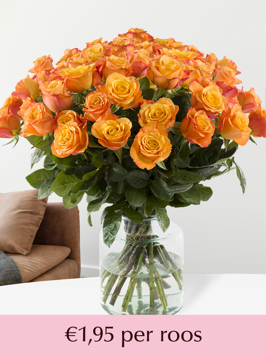 Oranje rozen - Kies je aantal - 10 t/m 99 rozen