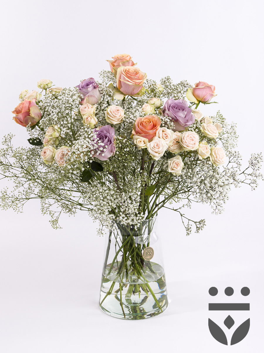 Pastel plus centerpiece - Zilver | Medium afbeelding
