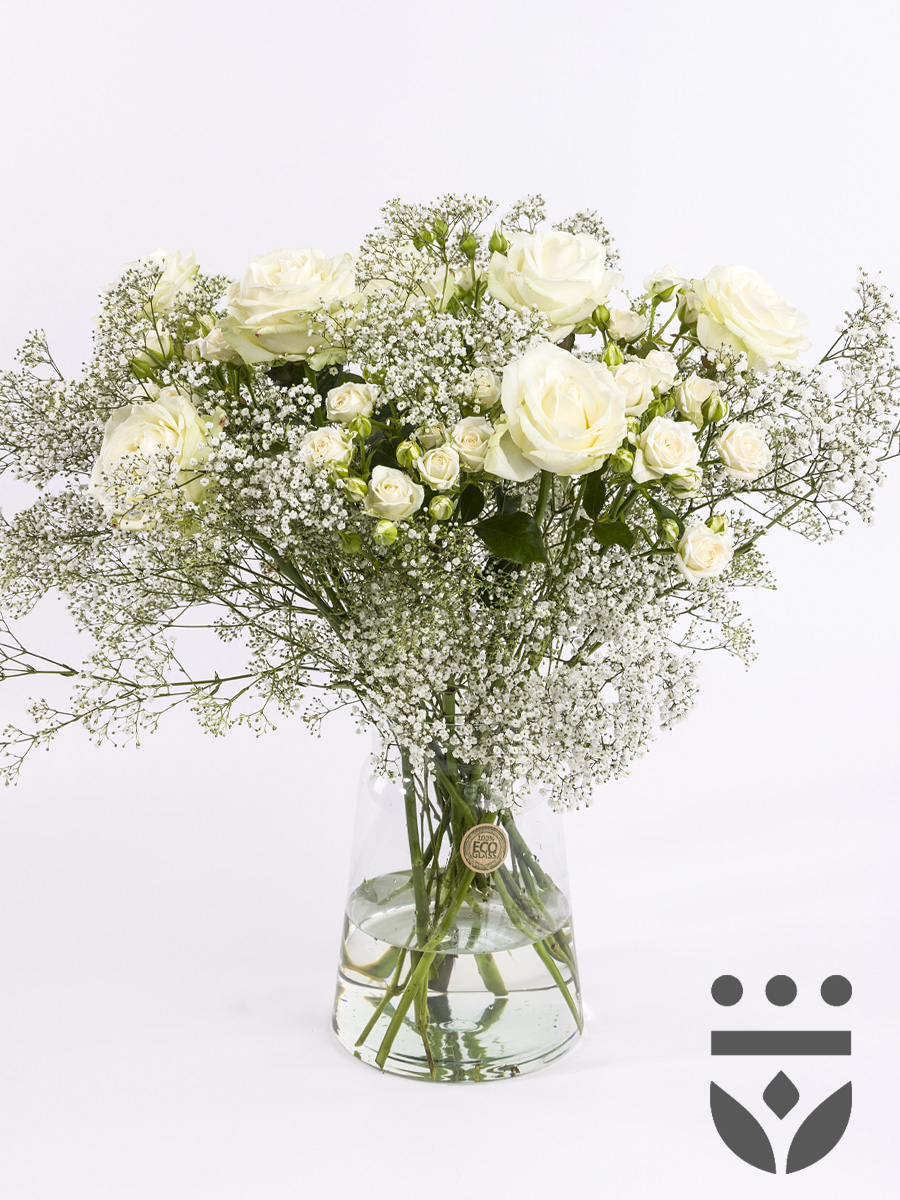 Wit centerpiece - Zilver | Medium afbeelding