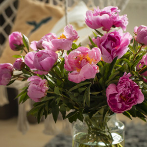 Boeket roze pioenrozen Boeket roze pioenrozen