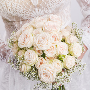 Pastel bruidsbloemen