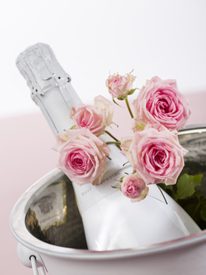 Rozen en champagne