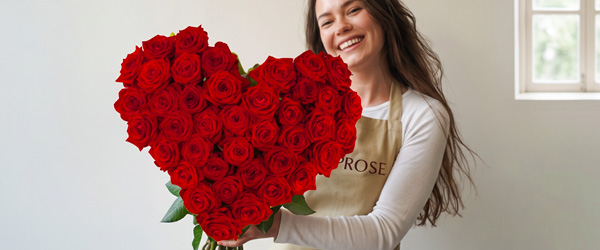 Rozen in hartvorm